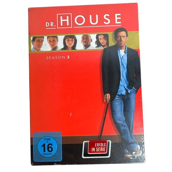 New Dr. House DVD Season 3 German Import REGION 2 DVD Box Set Bonus Material - Picture 1 of 5